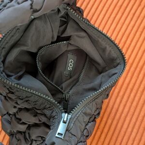 COS Black Quilted Bag